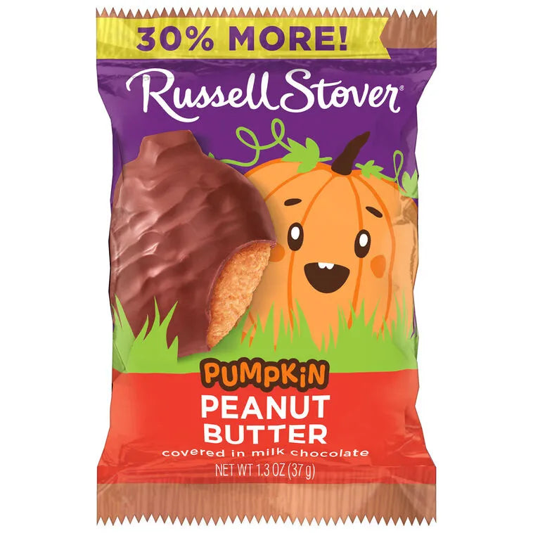 Russell Stover Milk Chocolate Peanut Butter Pumpkin, 1.3 oz.