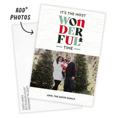 Most Wonderful Time Flat Christmas Photo Card