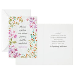 Rustic Floral Assorted Religious Sympathy Cards, Pack of 12
