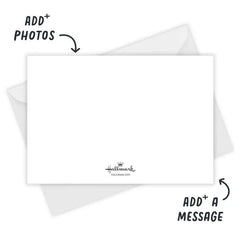 Rustic Heart Collage on Red Flat Photo Card