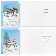 Rustic Winter Boxed Christmas Cards Assortment, Pack of 24