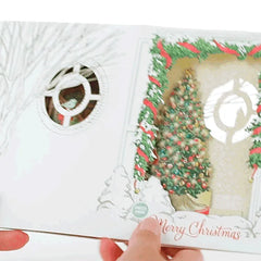 Spirit of Christmas Musical 3D Pop-Up Christmas Card With Light