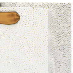 6.5" Gold Dots on Cream Small Gift Bag