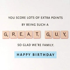 Hasbro® Scrabble® Great Guy Birthday Card for Relative