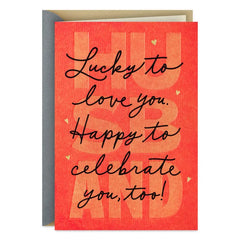 So Lucky to Love You Birthday Card for Husband
