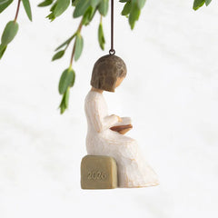 Willow Tree Figurine With Book 2026 Year-Dated Ornament