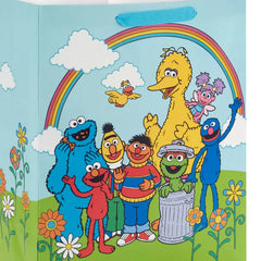 13" Sesame Street Friends Under Rainbow Large Gift Bag With Tissue Paper