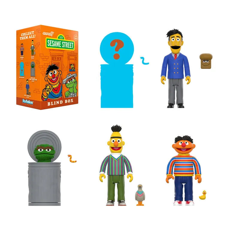 Super7 Sesame Street ReAction Figure Mystery Box, 3.75"