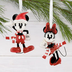Hallmark + Disney Holiday Ever After Mickey and Minnie Hallmark Ornaments, Set of 2