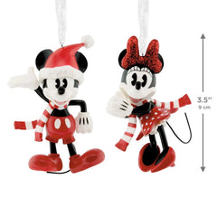 Hallmark + Disney Holiday Ever After Mickey and Minnie Hallmark Ornaments, Set of 2