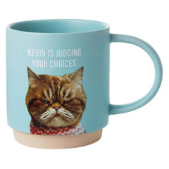 Judgmental Cat Funny Mug, 16 oz.