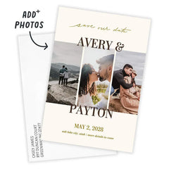 Side By Side Photo Collage Save the Date