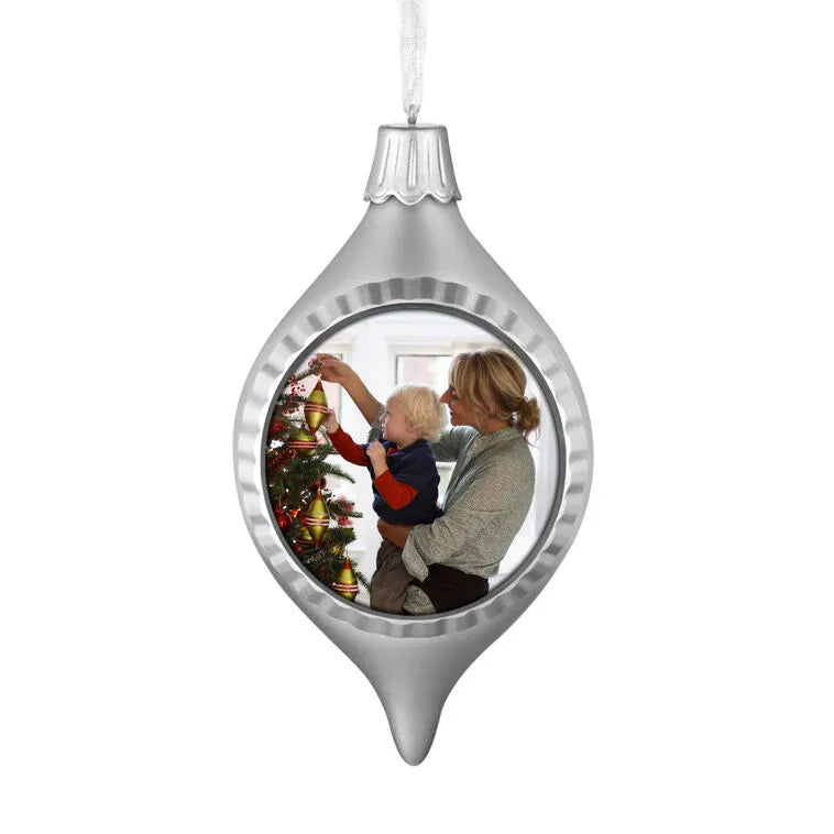Holiday Finial Personalized Ornament, Custom Photo