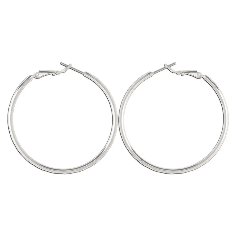 Rain Jewelry Silver Wire Hoop Earrings