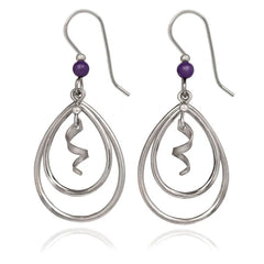 Silver Forest Silver Metal Nested Teardrop Earrings