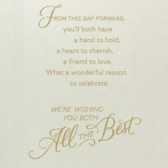 When Two Hearts Love as One Wedding Card from Us
