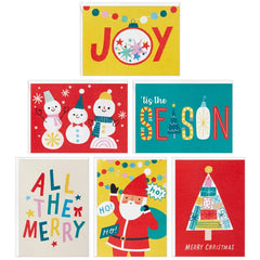Simply Festive Blank Boxed Christmas Notes Assortment, Pack of 36