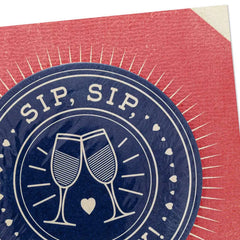 Sip, Sip, Hooray Bridal Shower Card With Coasters