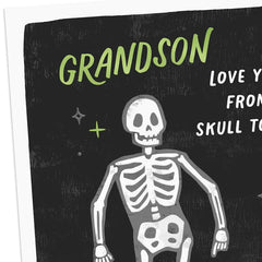 Love You From Skull to Toe Halloween Card for Grandson