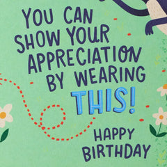 Hey Sis, I Remembered Funny Birthday Card With Sticker for Her