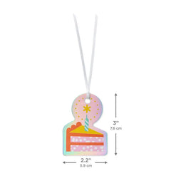 Cake and Candle Die-Cut Gift Tag