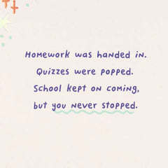 Hard Work Deserves Serious Praise Elementary School Graduation Card