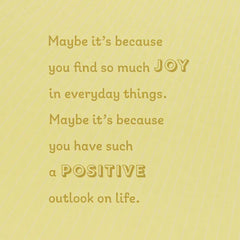 You Make the World a Happier Place Birthday Card With Wearable Pin