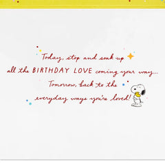 Peanuts® Love and Hugs Coming Your Way Birthday Card