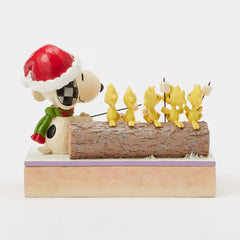 Jim Shore Peanuts Snoopy and Friends Light-Up Campfire Figurine, 5"
