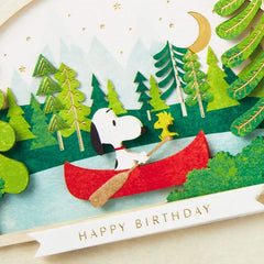 Peanuts® Snoopy and Woodstock Happy All Day Through Birthday Card