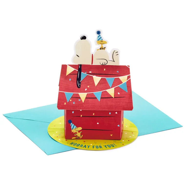Peanuts® Snoopy and Woodstock Hooray 3D Pop-Up Card