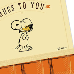Peanuts® Snoopy and Woodstock Hugs to You Thanksgiving Card