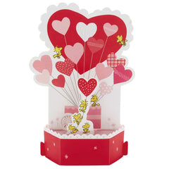 Peanuts® Snoopy and Woodstock Happy Heart Day Musical 3D Pop-Up Valentine's Day Card With Light