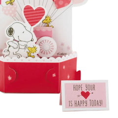 Peanuts® Snoopy and Woodstock Happy Heart Day Musical 3D Pop-Up Valentine's Day Card With Light