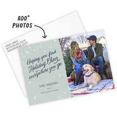 Snowy Cheer Flat Holiday Photo Card