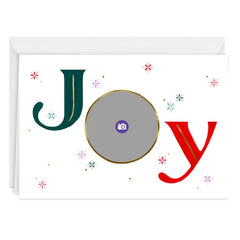 Joy and Snowflakes Custom Christmas Card