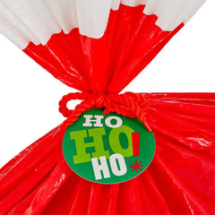 56" Snowflakes and Santa Face 2-Pack Giant Plastic Christmas Gift Bags