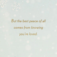 Peace and Love Christmas Card for Daughter