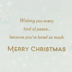 Peace and Love Christmas Card for Daughter
