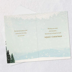 Peace and Love Christmas Card for Daughter