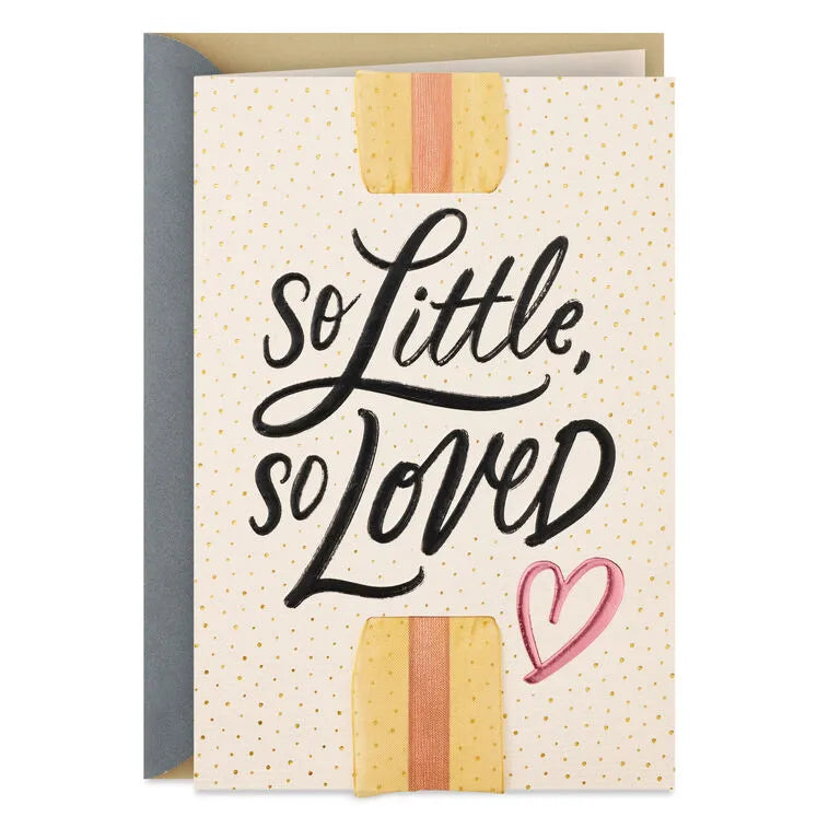 So Little, So Loved New Baby Card for Girl