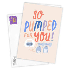 So Pumped for You Funny Custom New Mom Card