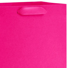 9.6" Solid Hot Pink Medium Gift Bag
