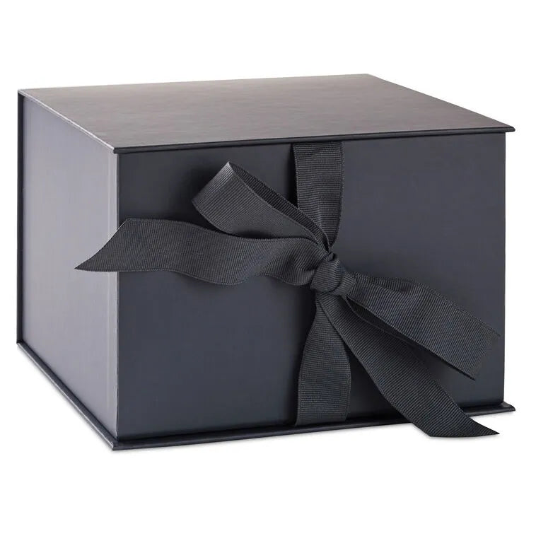 7.2" Solid Gray Large Square Gift Box