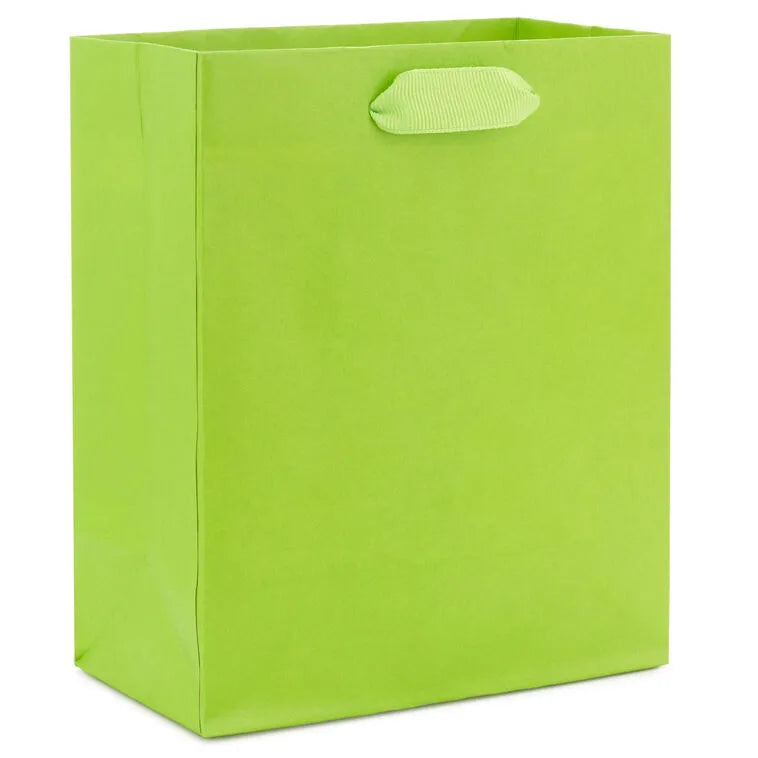6.5" Solid Lime Green Small Gift Bag