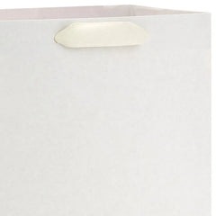 9.6" Solid White Medium Gift Bag