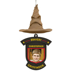 Harry Potter™ Sorting Hat House Trait Personalized Ornament, Custom Photo and Text