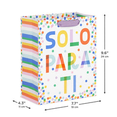 9.6" Solo Para Ti Colorful Dots Medium Gift Bag