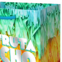 6.5" Disfruta Mucho Tu Día With Colorful Fringe Small Gift Bag