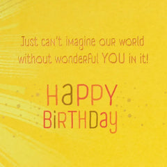 You're a Bright Spot in Our Universe Birthday Card for Son